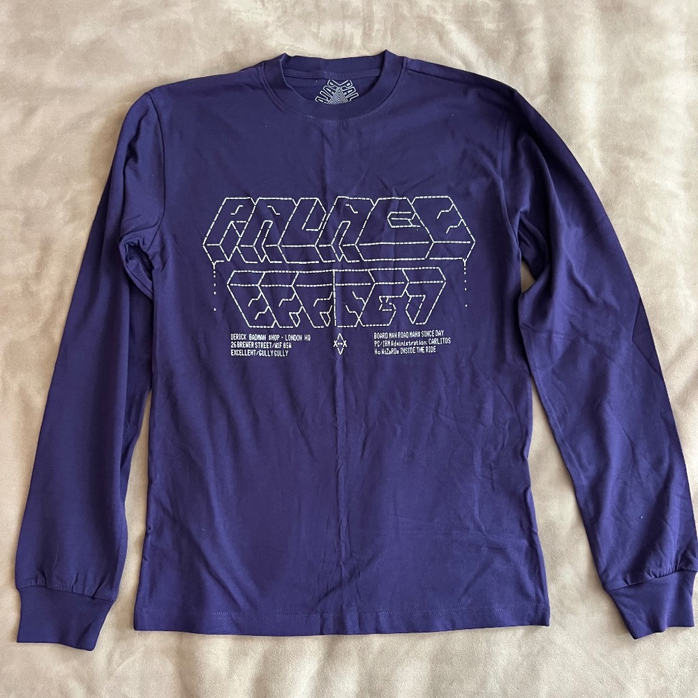 PALACE PURPLE LONG SLEEVE TSHIRT WITH PALACE EFFECT